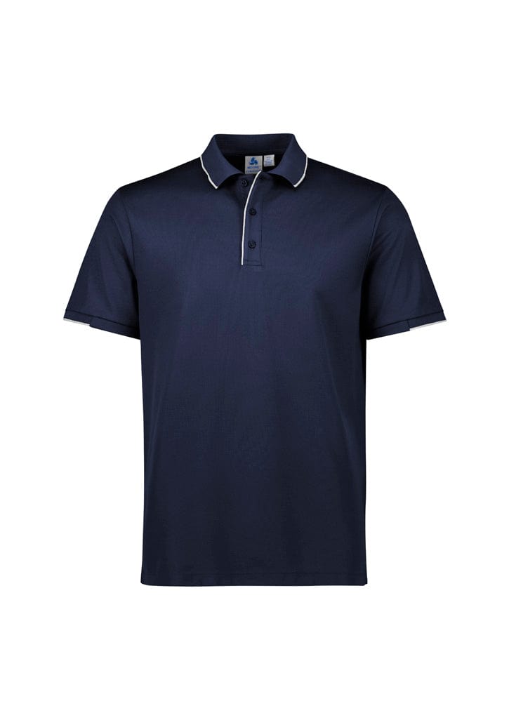 Biz Collection Polos / Shirts Navy/White / XS Biz Collection Mens Focus Short Sleeve Polo