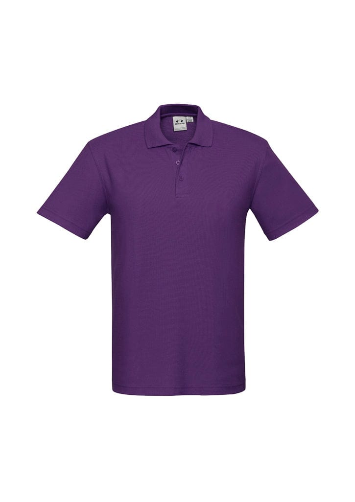 Biz Collection Polos / Shirts Purple / S Biz Collection Mens Crew Short Sleeve Polo 2