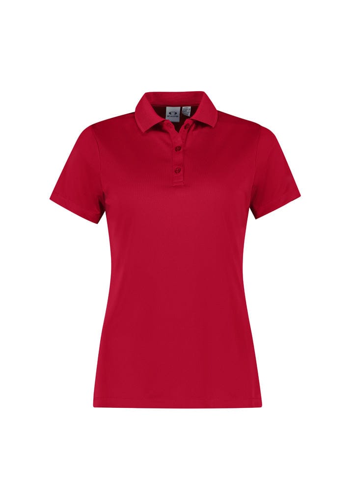 Biz Collection Polos / Shirts Red / 6 Biz Collection Womens Action Short Sleeve Polo