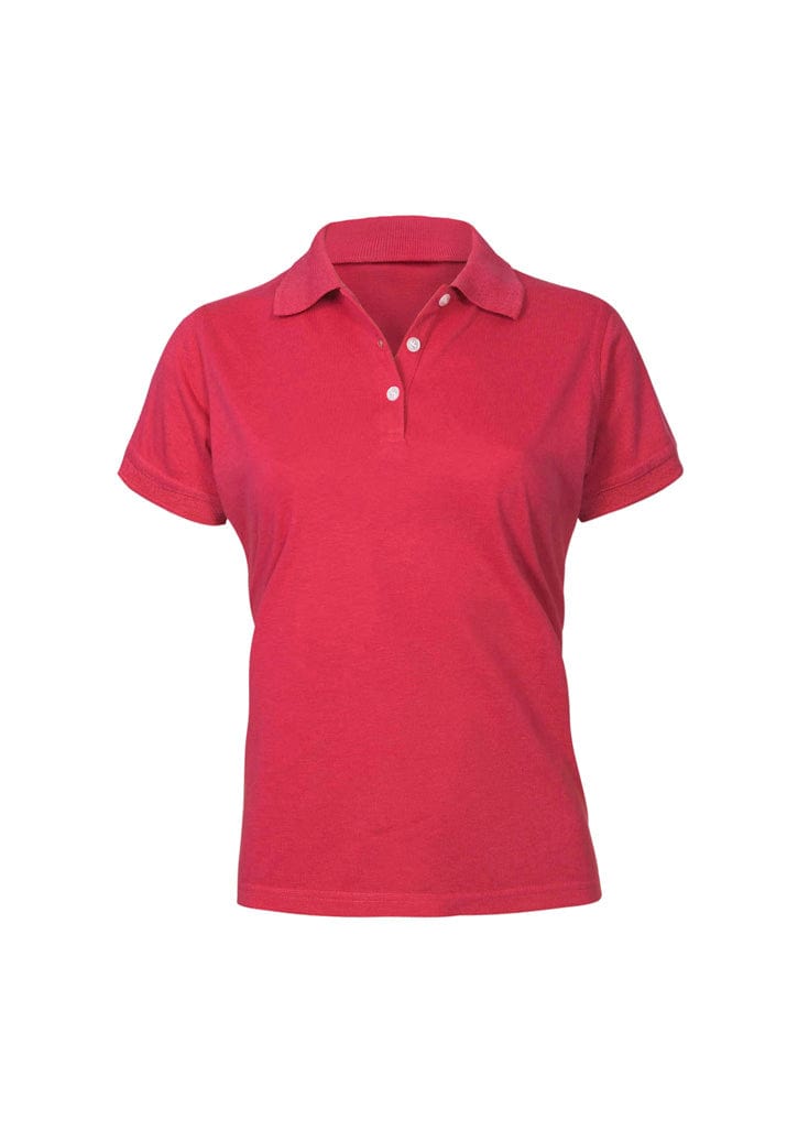 Biz Collection Polos / Shirts Red / 6 Biz Collection Womens Neon Short Sleeve Polo