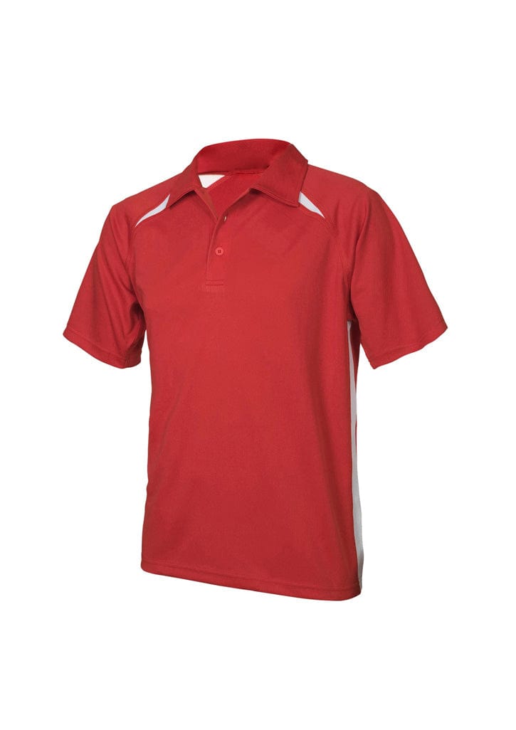 Biz Collection Polos / Shirts Red/White / 4 Biz Collection Kids Splice Short Sleeve Polo