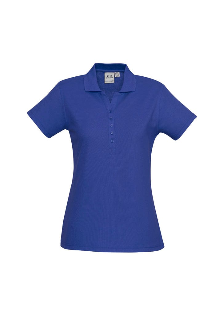 Biz Collection Polos / Shirts Royal / 8 Biz Collection Womens Crew Short Sleeve Polo