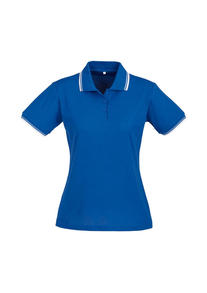 Biz Collection Polos / Shirts Royal/White/White / 8 Biz Collection Womens Cambridge Short Sleeve Polo