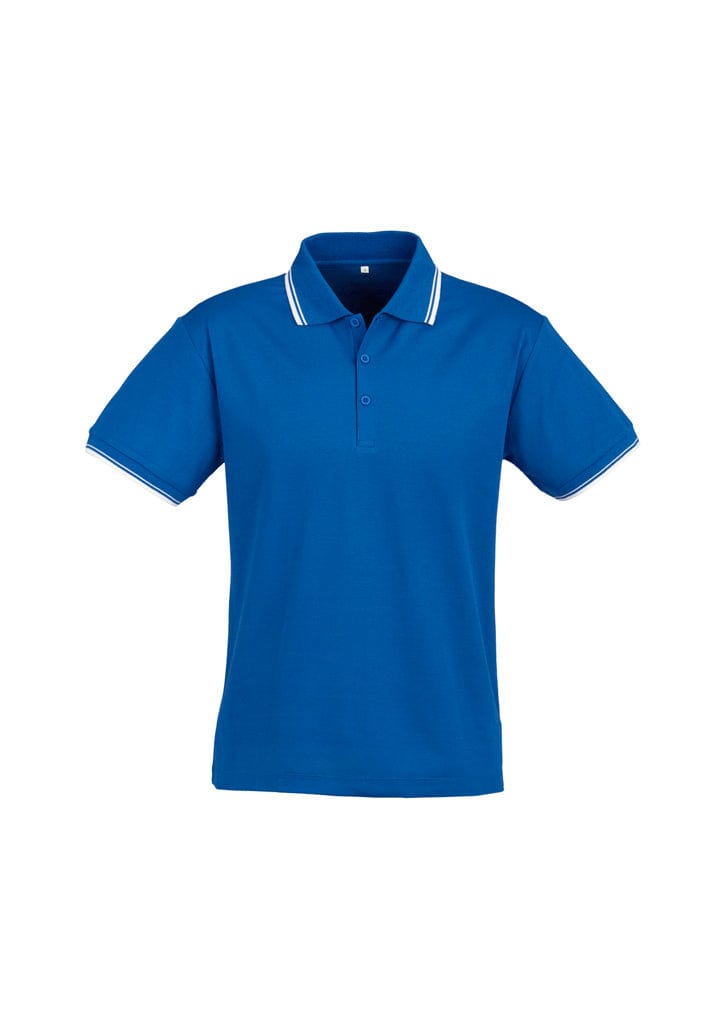 Biz Collection Polos / Shirts Royal/White/White / S Biz Collection Mens Cambridge Short Sleeve Polo