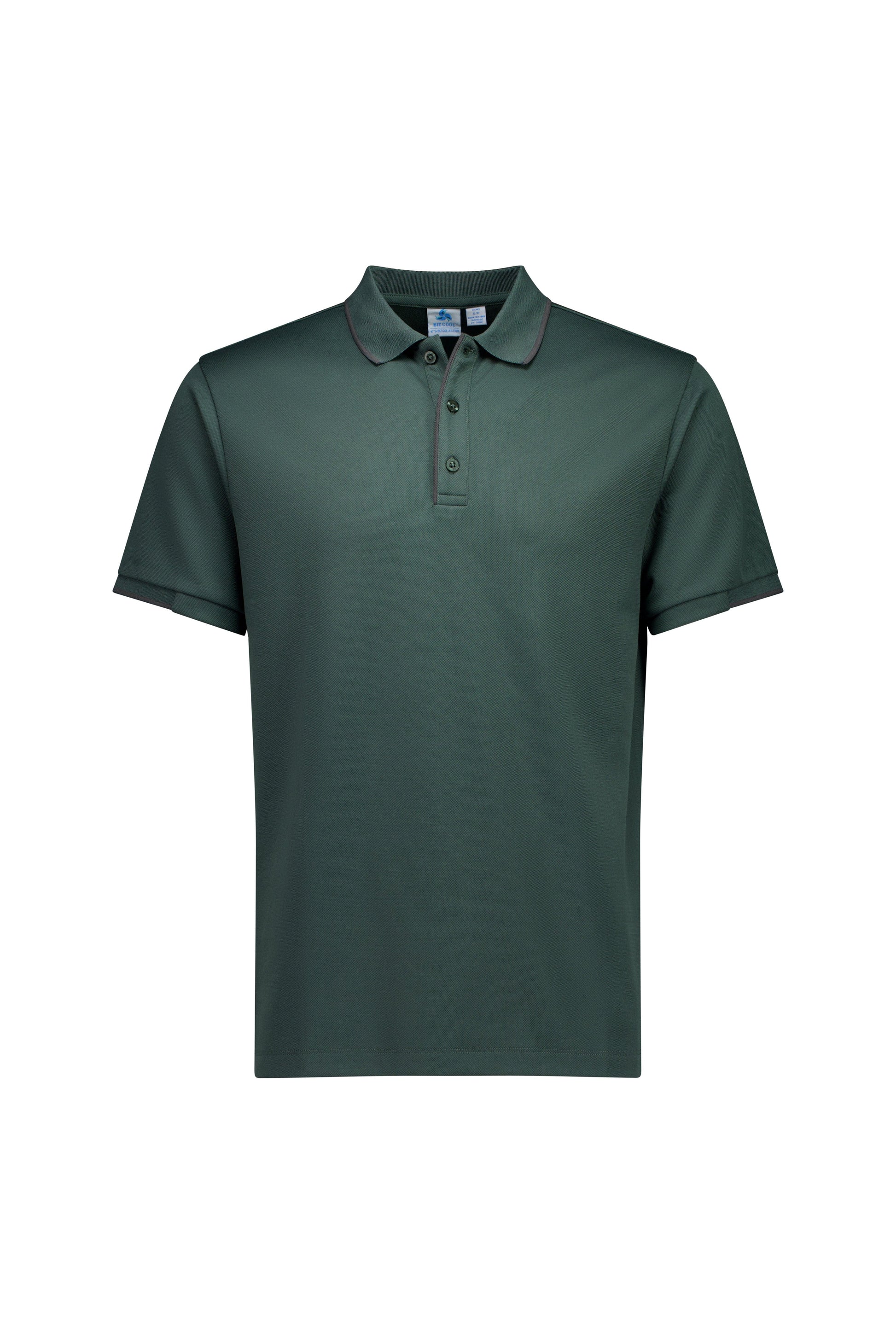 Biz Collection Polos / Shirts Seafoam/Charcoal / XS Biz Collection Mens Focus Short Sleeve Polo
