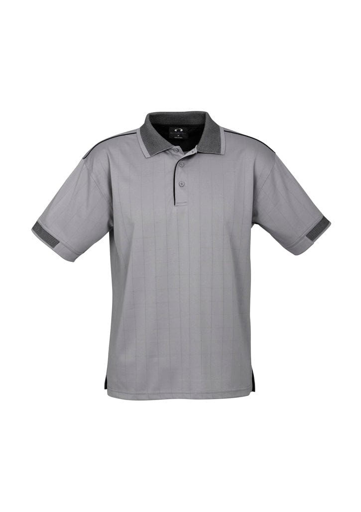 Biz Collection Polos / Shirts Silver Grey/Black / S Biz Collection Mens Noosa Short Sleeve Polo