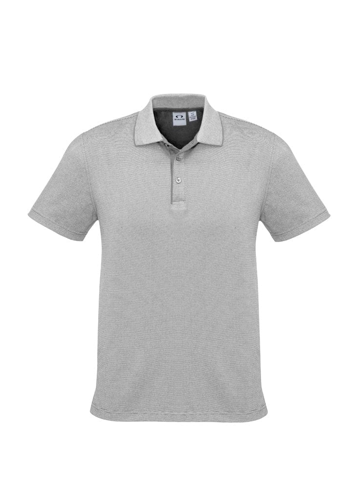 Biz Collection Polos / Shirts Silver Grey / S Biz Collection Mens Shadow Short Sleeve Polo