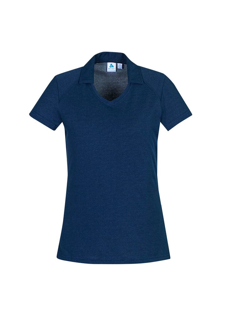 Biz Collection Polos / Shirts Steel Blue / 8 Biz Collection Womens Byron Short Sleeve Polo