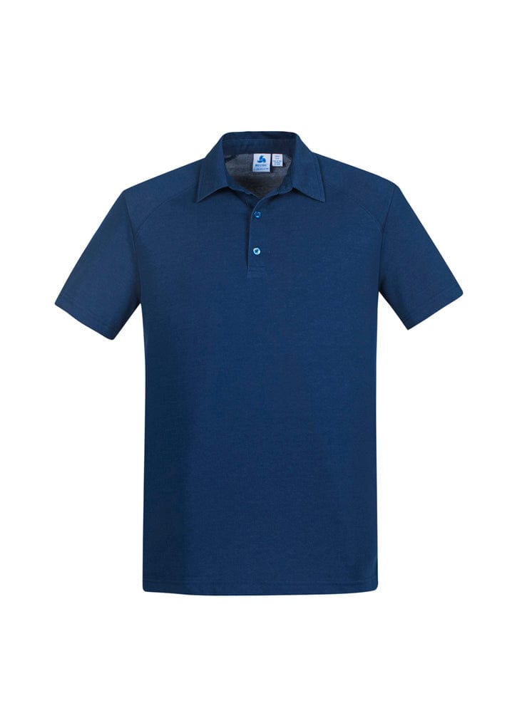 Biz Collection Polos / Shirts Steel Blue / S Biz Collection Mens Byron Short Sleeve Polo