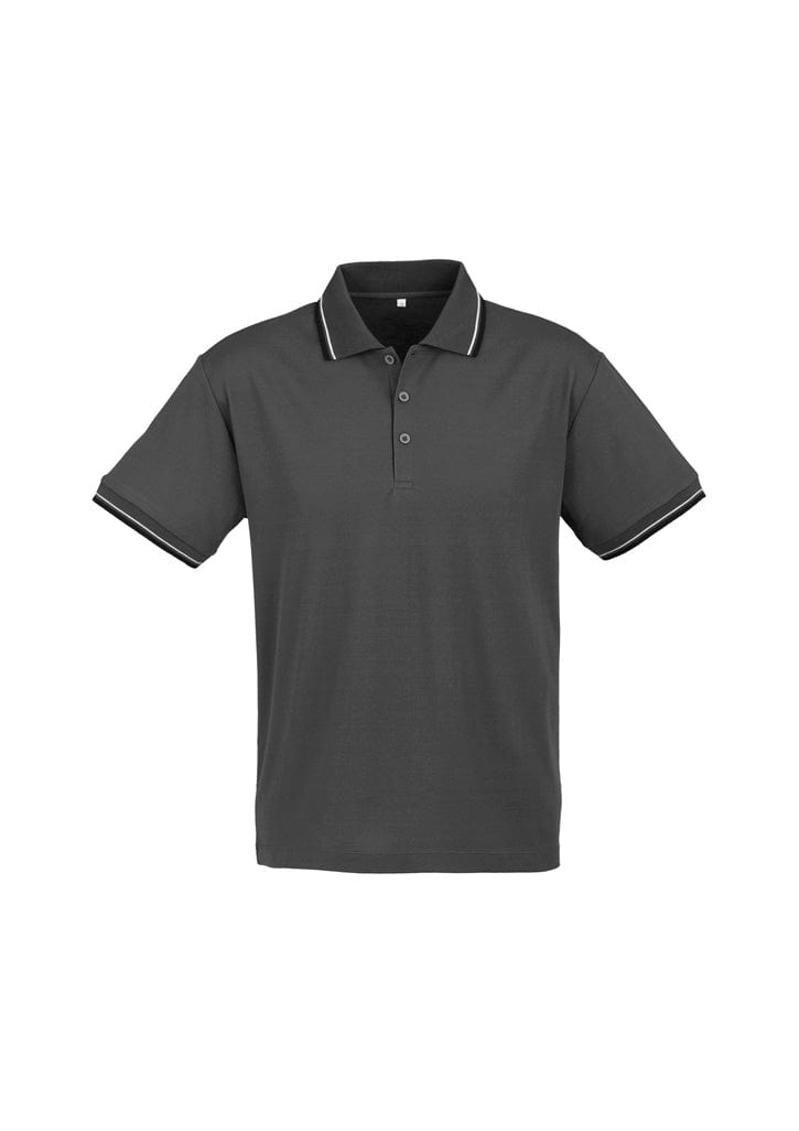 Biz Collection Polos / Shirts Steel Grey/Black/White / S Biz Collection Mens Cambridge Short Sleeve Polo