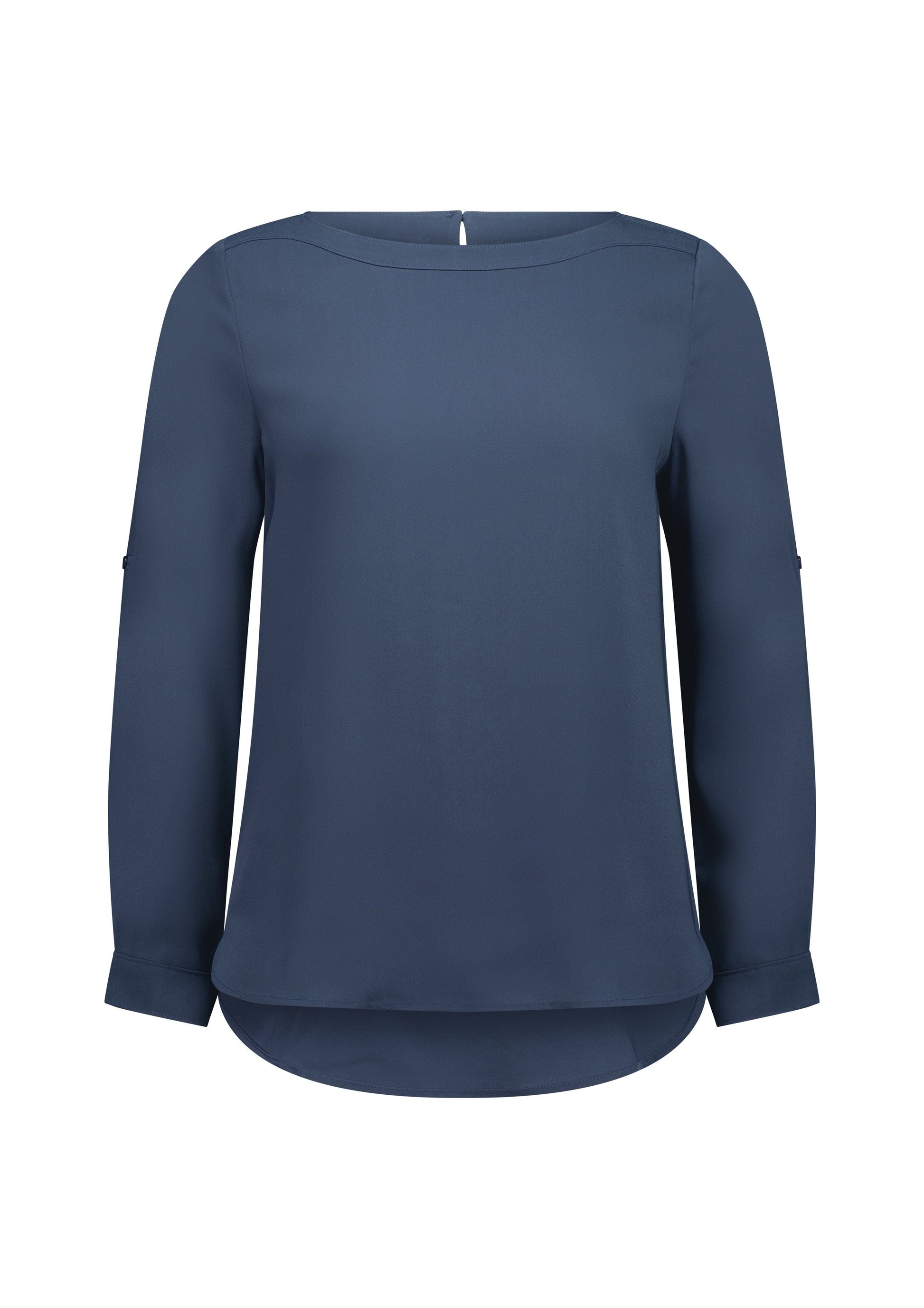 Biz Collection Polos / Shirts Storm Blue / 6 Biz Collection Ladies Madison Boatneck Blouse