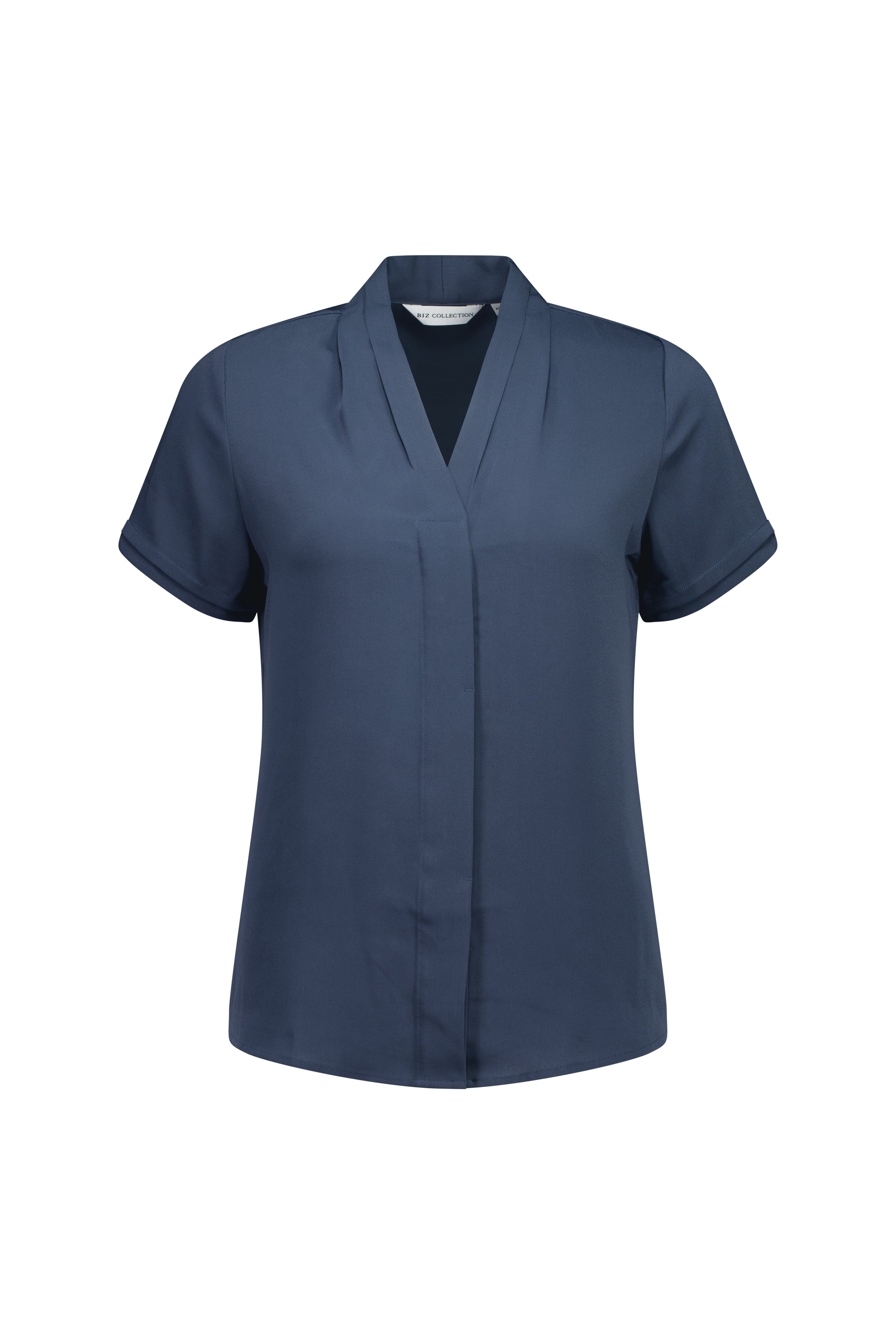 Biz Collection Polos / Shirts Storm Blue / 6 Biz Collection Ladies Madison Short Sleeve