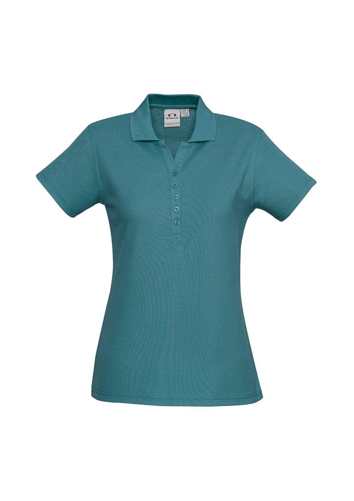 Biz Collection Polos / Shirts Teal / 8 Biz Collection Womens Crew Short Sleeve Polo