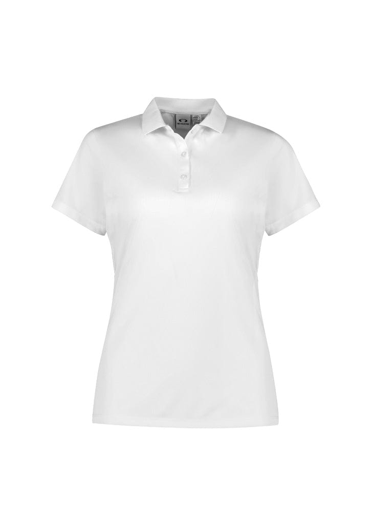 Biz Collection Polos / Shirts White / 6 Biz Collection Womens Action Short Sleeve Polo