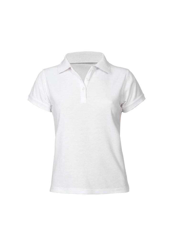 Biz Collection Polos / Shirts White / 6 Biz Collection Womens Neon Short Sleeve Polo