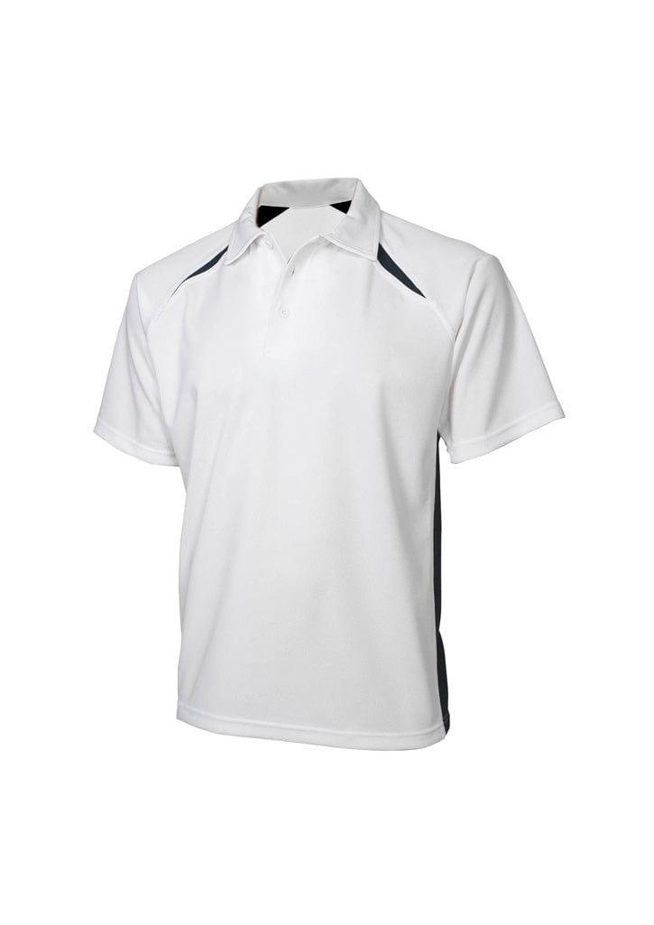 Biz Collection Polos / Shirts White/Navy / 4 Biz Collection Kids Splice Short Sleeve Polo
