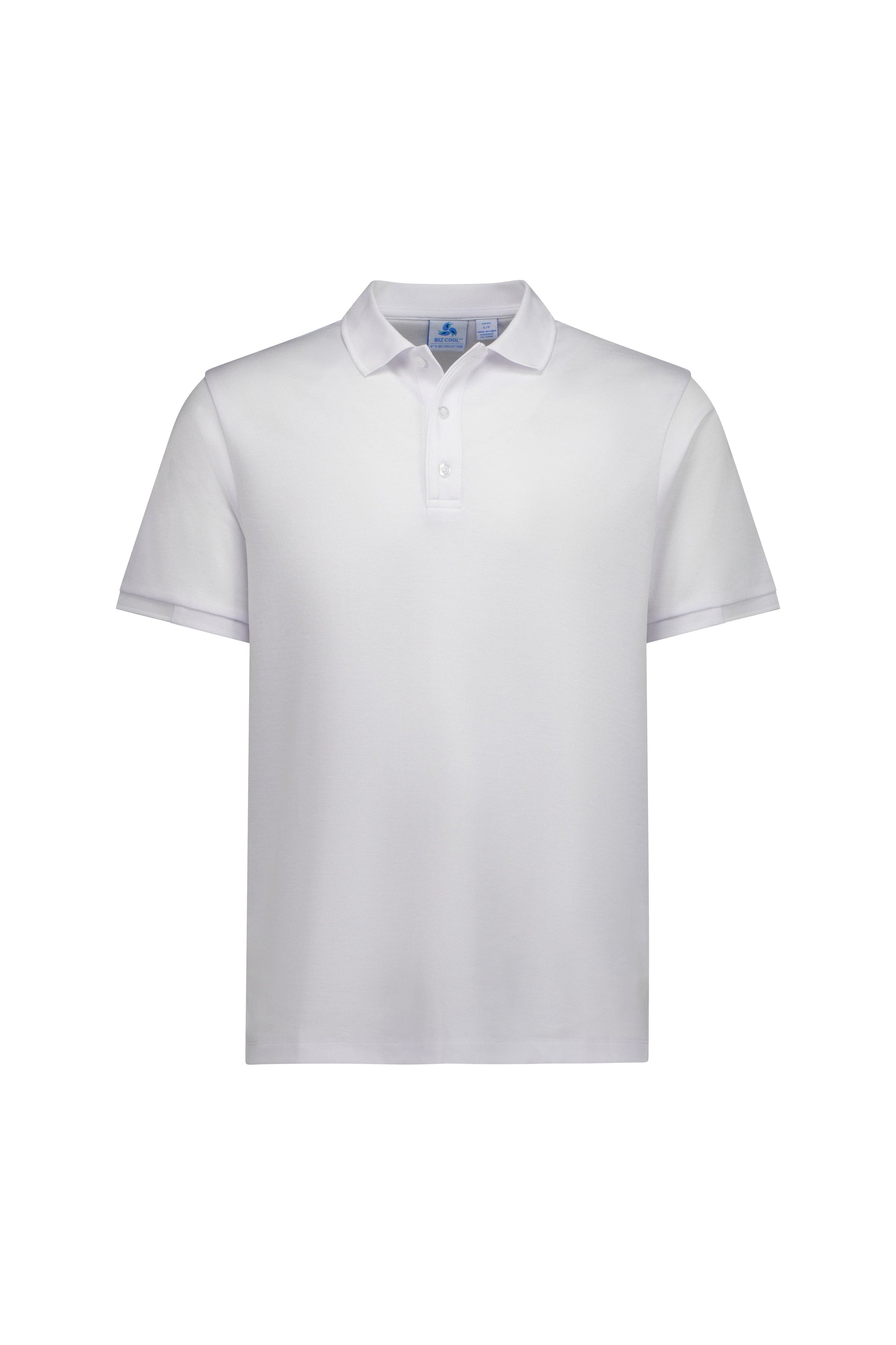 Biz Collection Polos / Shirts White/White / XS Biz Collection Mens Focus Short Sleeve Polo
