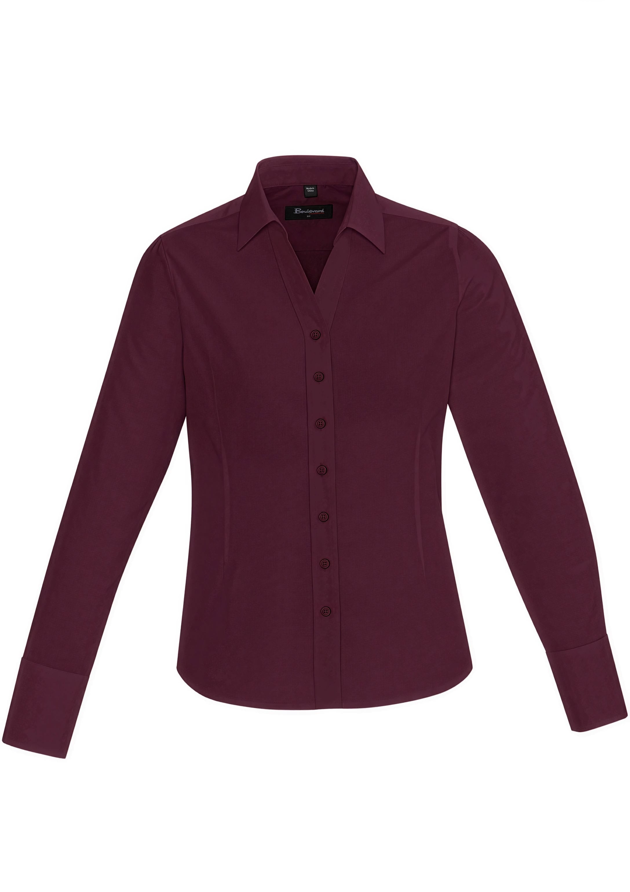 Biz Collection Polos / Shirts Wine / 4 Biz Corperates Womens Hudson Long Sleeve Shirt