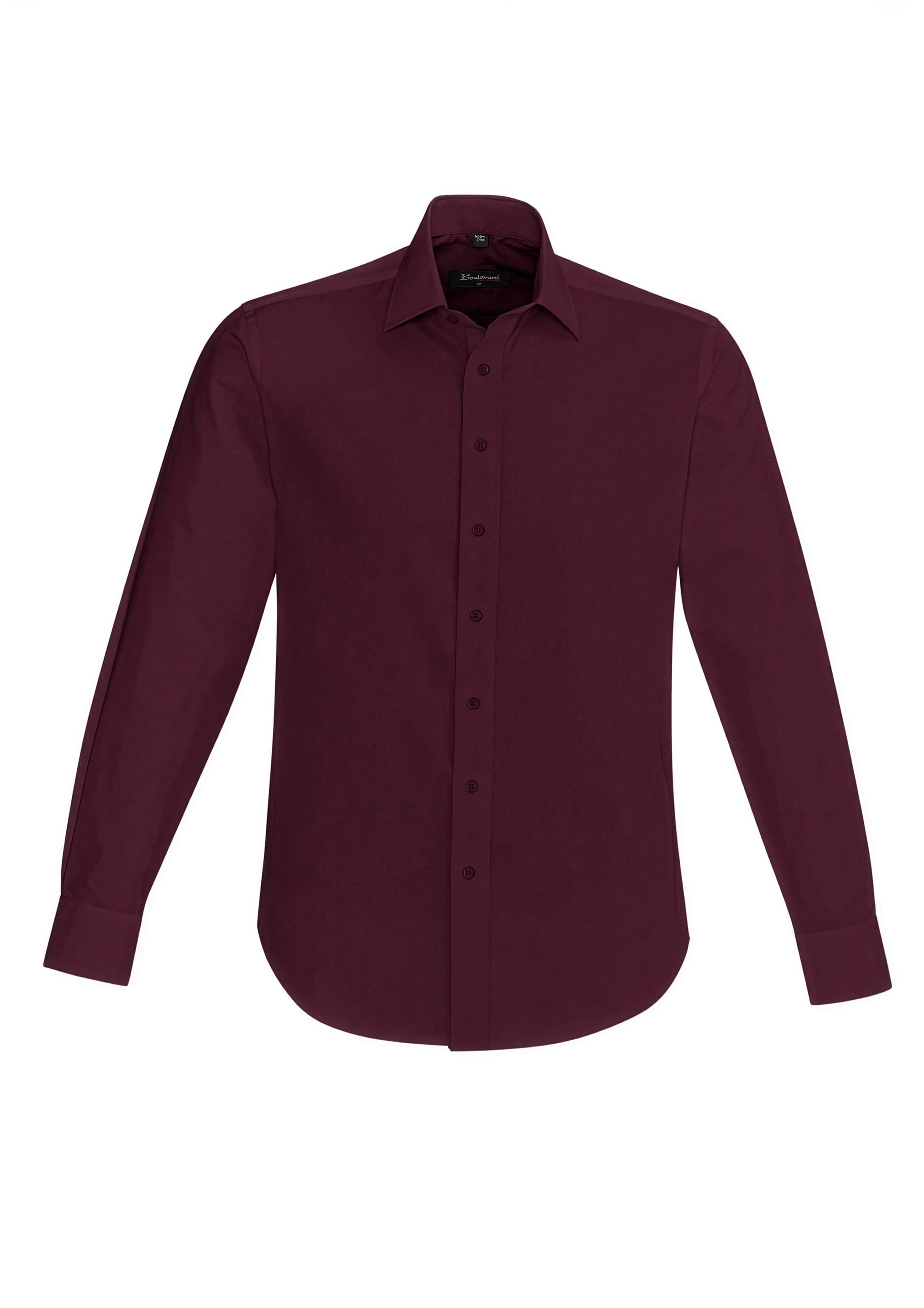 Biz Collection Polos / Shirts Wine / XS Biz Corperates Mens Hudson Long Sleeve Shirt