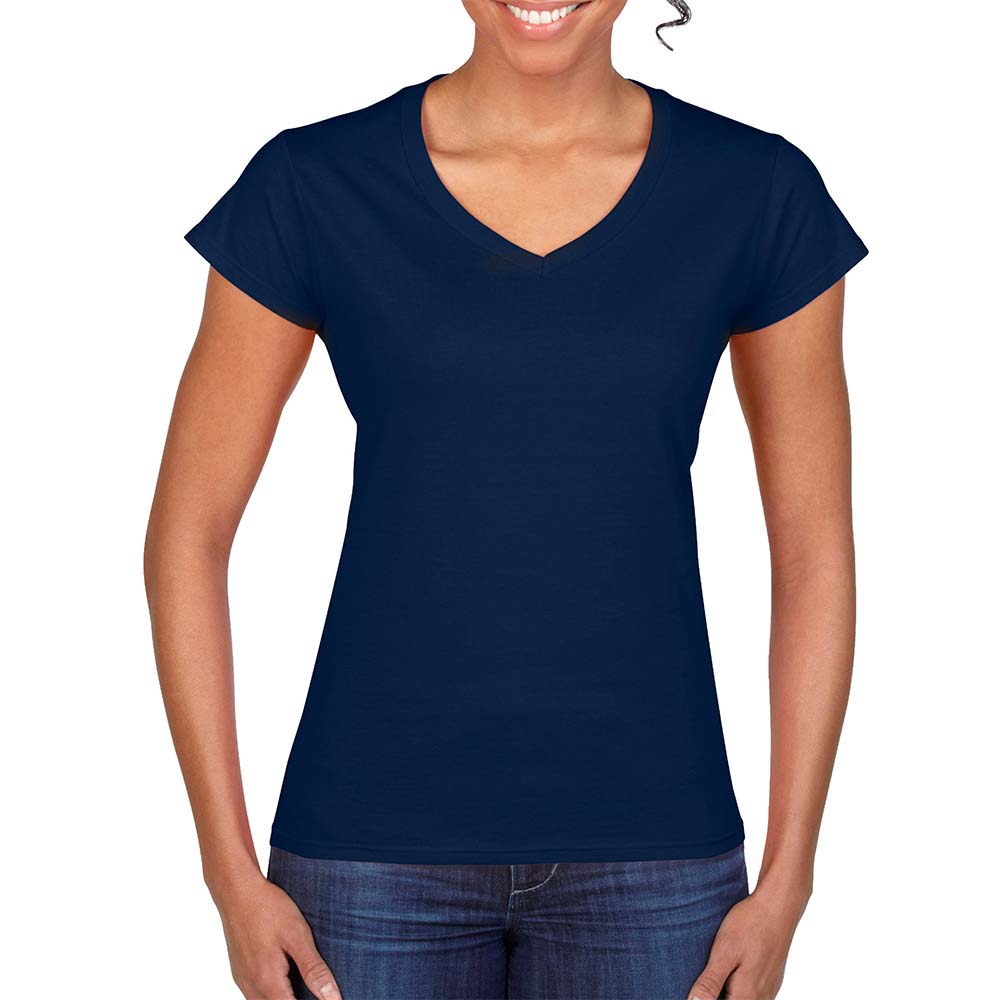 Gildan T-Shirts Navy / S Gildan Softstyle Ladies V-Neck T-Shirt
