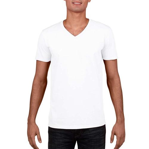 Gildan T-Shirts White / S Gildan Softstyle Adult V-Neck TShirt