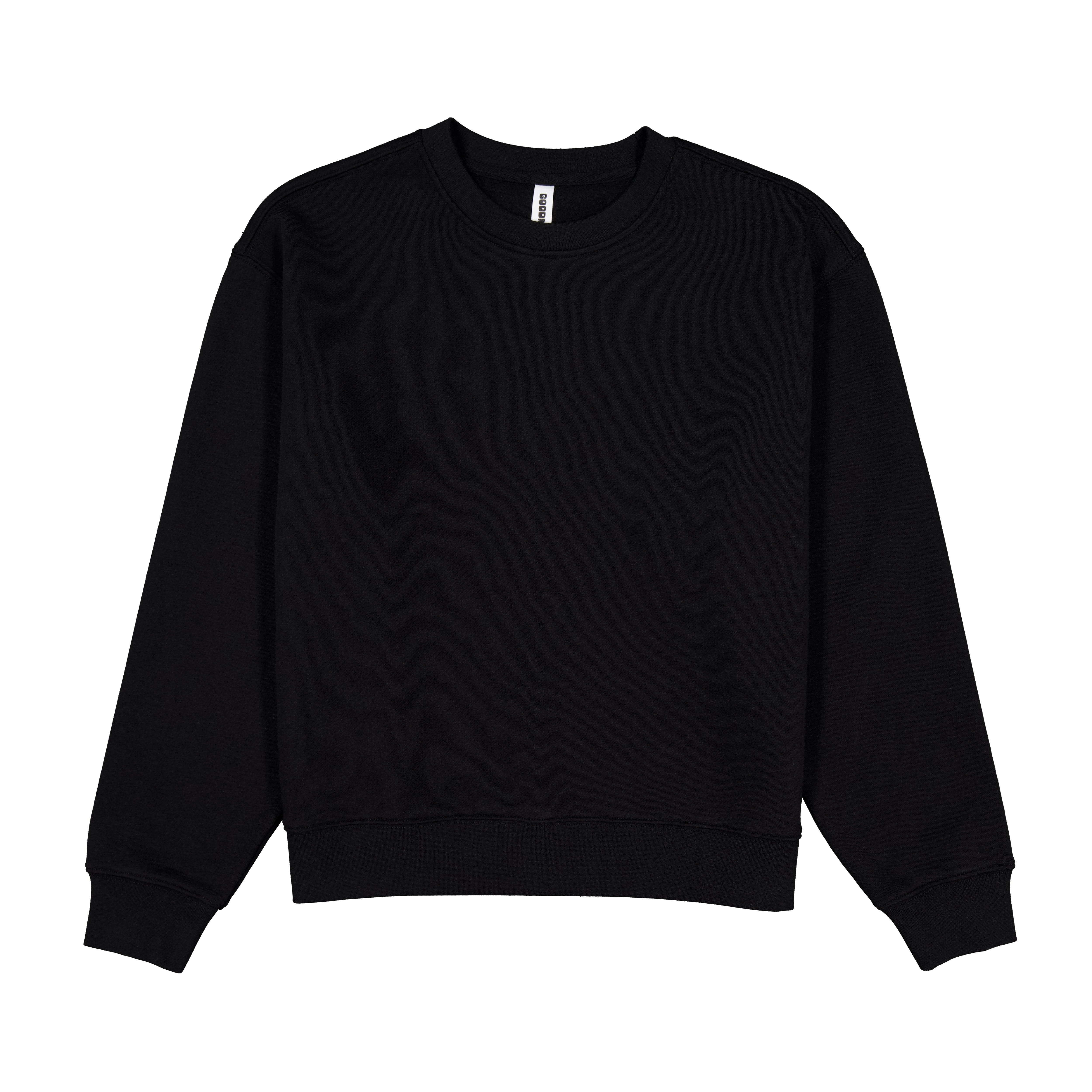 Goodmates Crews Black / XS Goodmates Womens Everyday Crew Sweatshirt