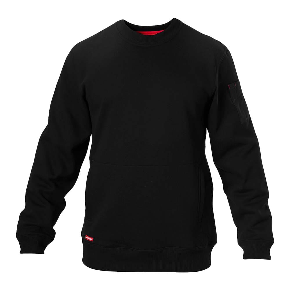 Hard Yakka Crews Black / XS Hard Yakka Brushed Fleece Crew Neck Jumper