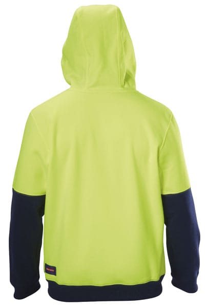 Hard Yakka Hoodies Hard Yakka Hi-Visibility Two Tone Brushed Fleece Hoodie