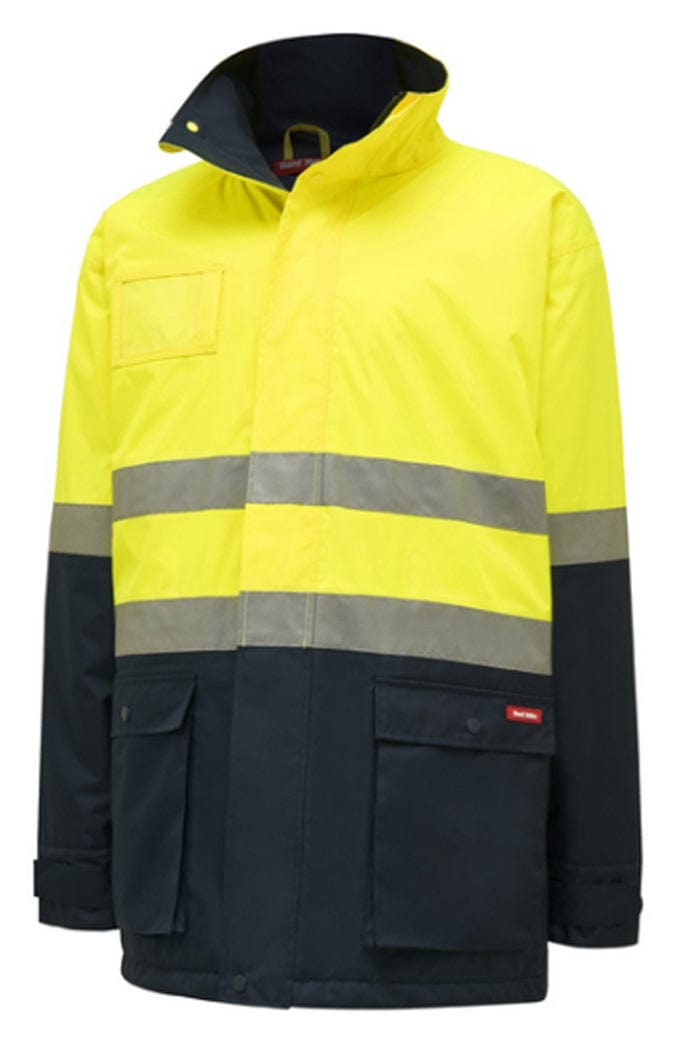 Hard Yakka Jackets / Vests Yellow/Navy / S Hard Yakka Hard Yakka Hi Vis 2Tone Quilted Jacket With Tape