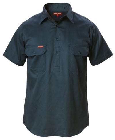 Hard Yakka Polos / Shirts Green / S Hard Yakka Yakka Shirt Closed Front Short Sleeve