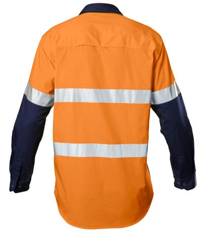 Hard Yakka Polos / Shirts Hard Yakka Klgr Hi Vis 2T Ctn Twill Shirt 3/3M Tpe Lng Slv