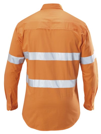 Hard Yakka Polos / Shirts Hard Yakka Klgr Hi Vis Ctn Twill Shirt W/3M Tape Long Sleeve