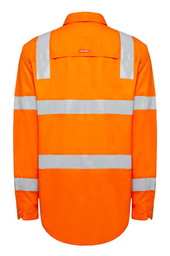 Hard Yakka Polos / Shirts Hard Yakka Rail Shirt Lightweight Drill With Vent & Tape Ls