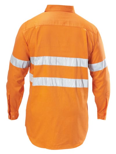 Hard Yakka Polos / Shirts Hard Yakka Shirt Drill With Reflective Tape L/S