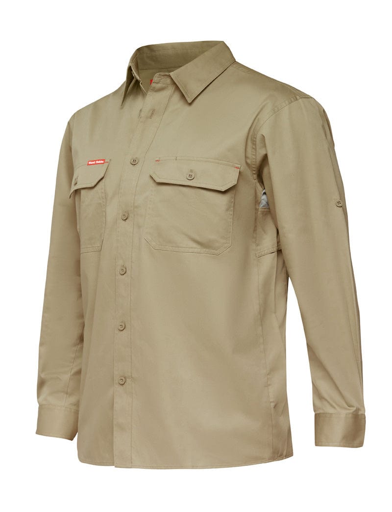 Hard Yakka Polos / Shirts Khaki / S Hard Yakka L/Sl L/Weight Drill Ventilated Shirt