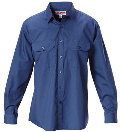 Hard Yakka Polos / Shirts Navy / XS Hard Yakka Ls Permanent Press Shirt