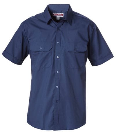 Hard Yakka Polos / Shirts Navy / XS Hard Yakka Yakka Shirt Permanent Press Sleeve