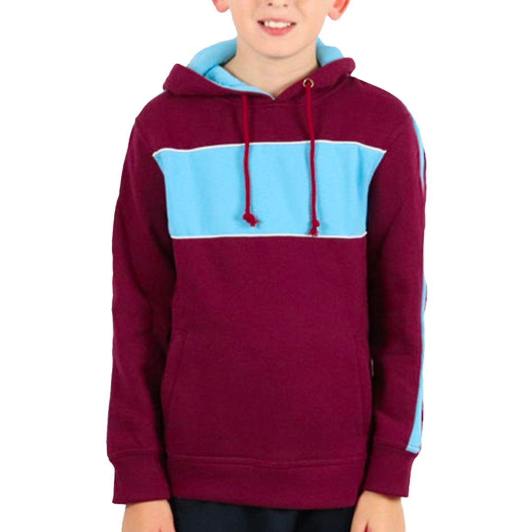 In Style Apparel Hoodies Burgundy/Sky/White / 6 In Style Apparel Fleece Kids Hoodie