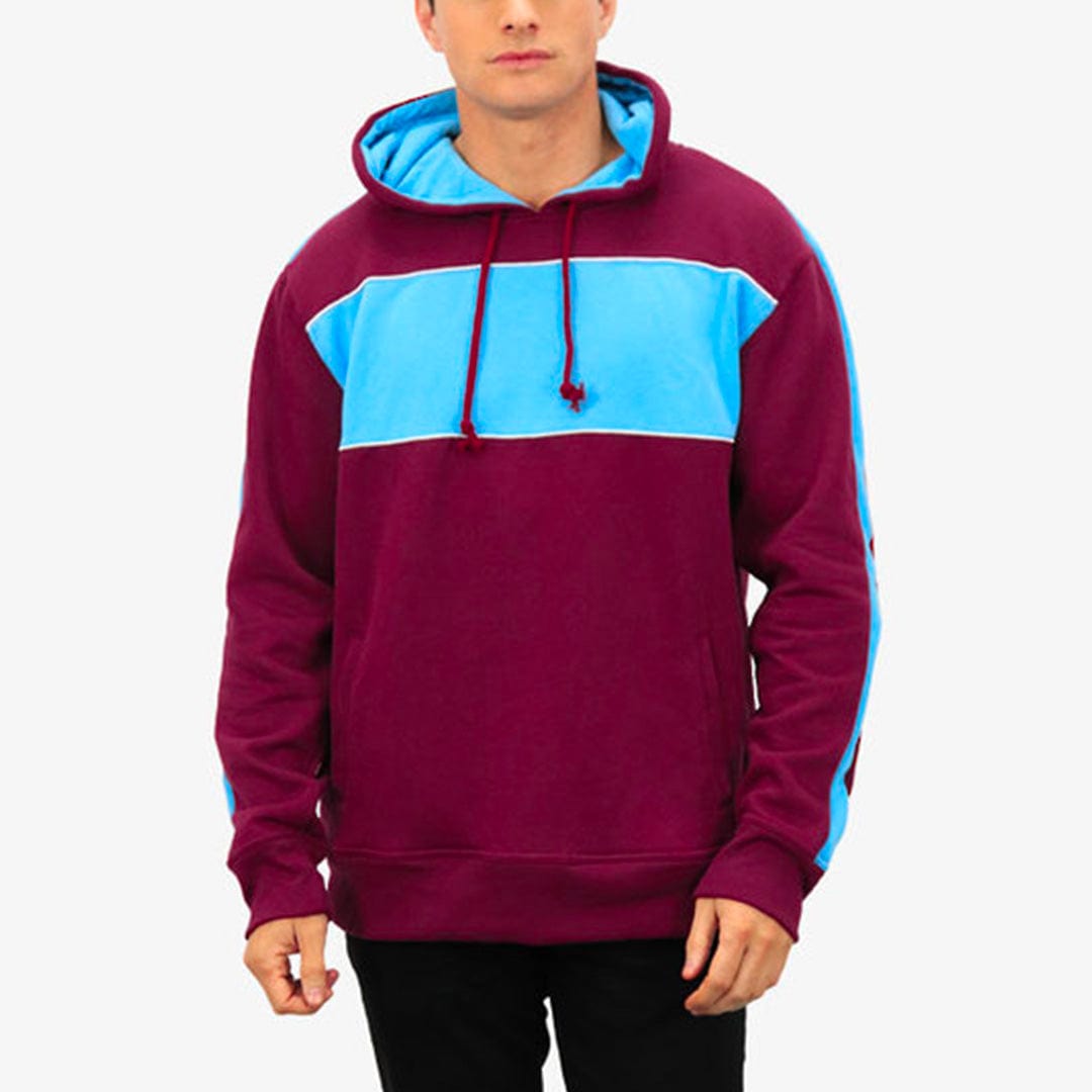 In Style Apparel Hoodies Burgundy/Sky/White / XS In Style Apparel Fleece Hoodie