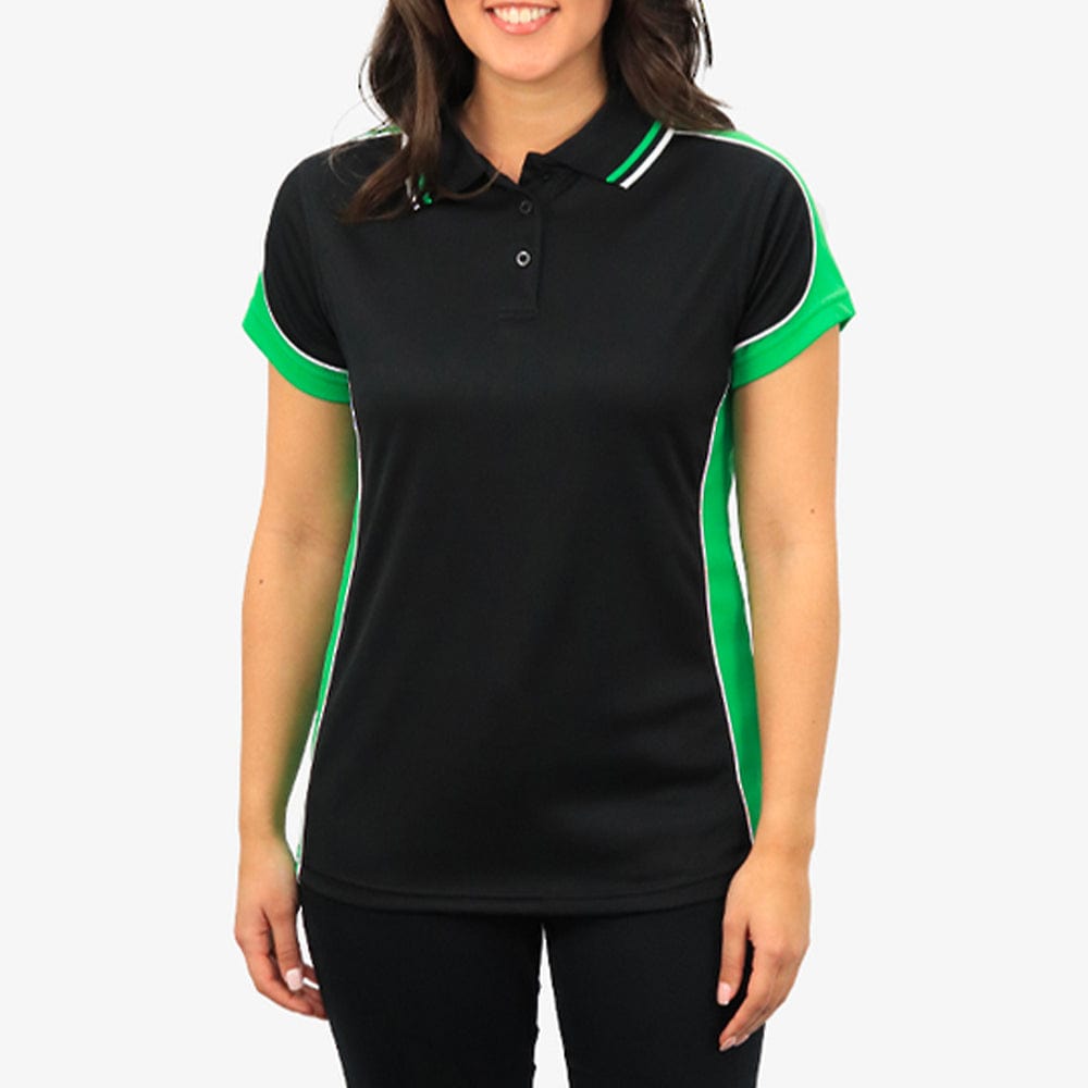 In Style Apparel Polos / Shirts Black/Emerald/White / 8 In Style Apparel Womens Polo Shirt