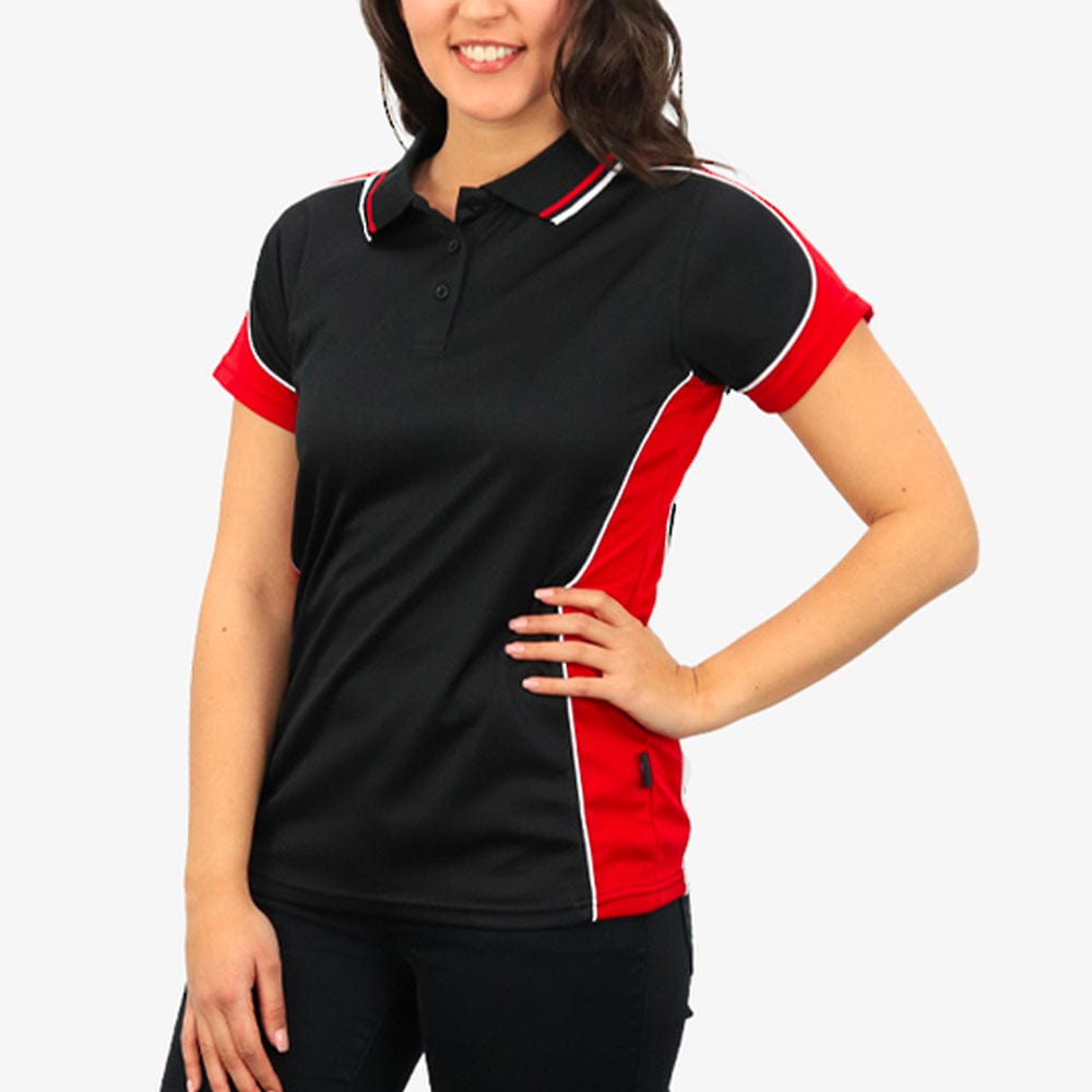 In Style Apparel Polos / Shirts Black/Red/White / 8 In Style Apparel Womens Polo Shirt