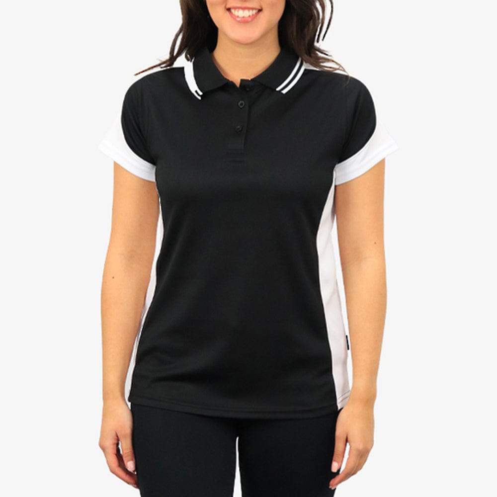 In Style Apparel Polos / Shirts Black/White/White / 8 In Style Apparel Womens Polo Shirt