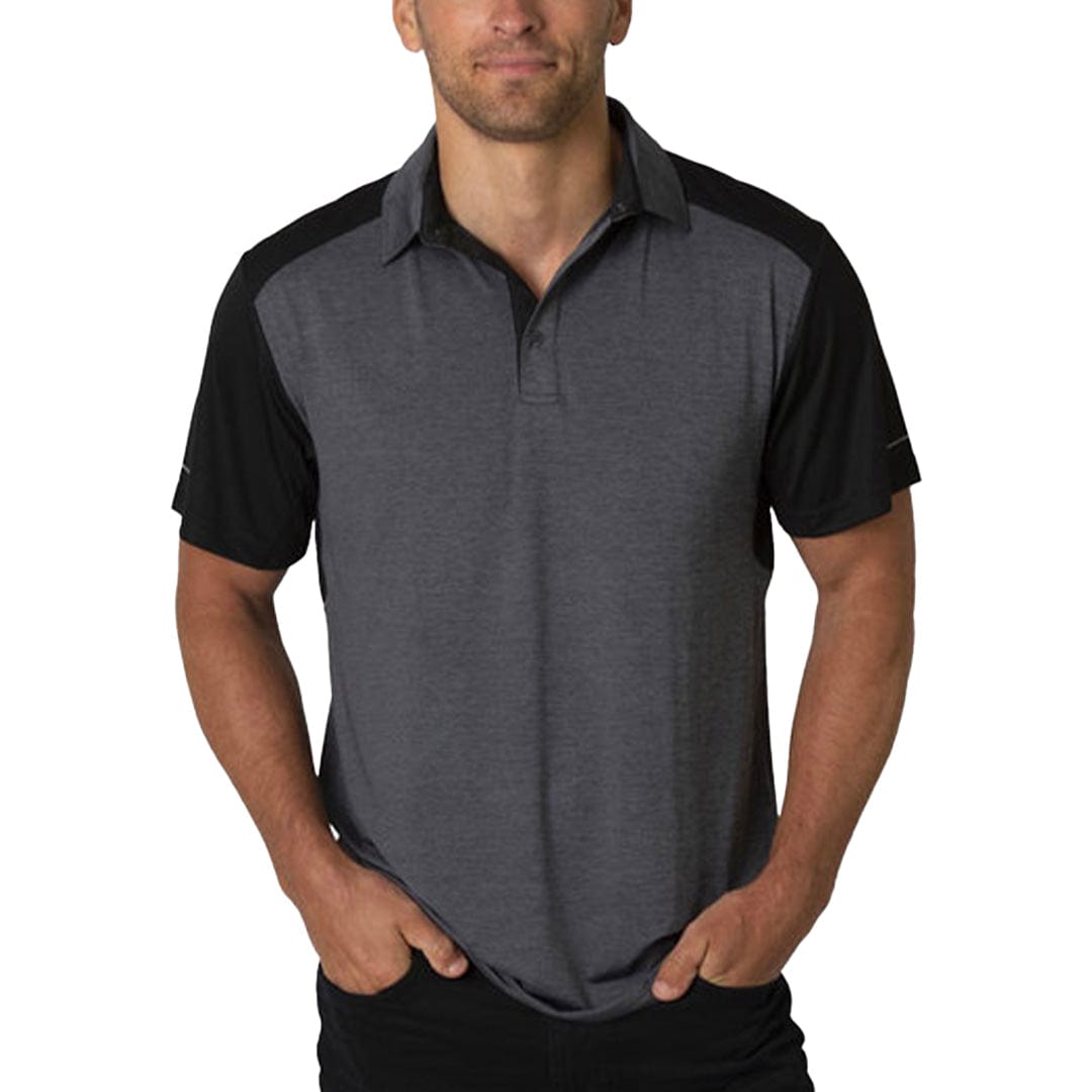 In Style Apparel Polos / Shirts Charcoal Heather/Black / S In Style Apparel Mens Polo Shirt BKP401