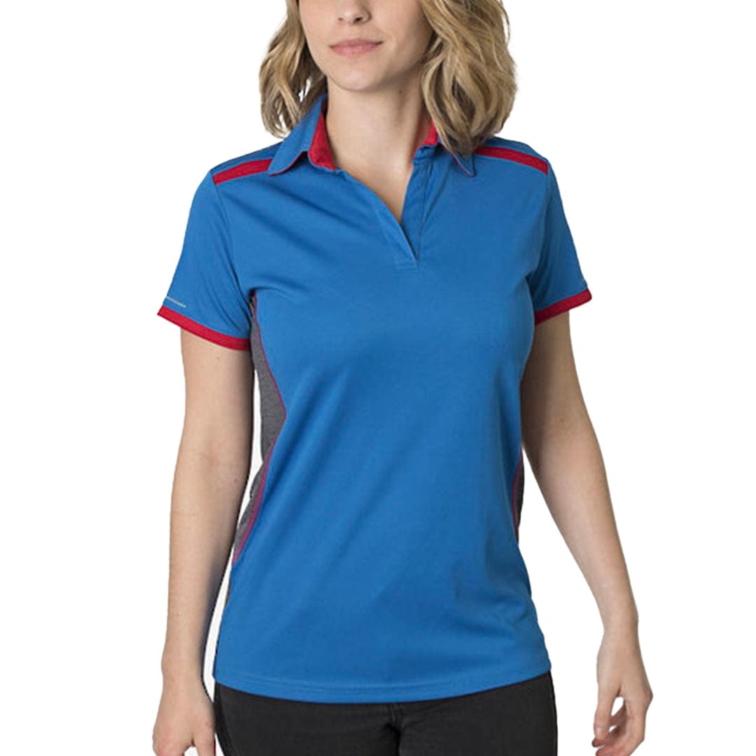 In Style Apparel Polos / Shirts Mid Royal/Charcoal Heather/Deep Red / 8 In Style Apparel Womens Polo Shirt BKP500L