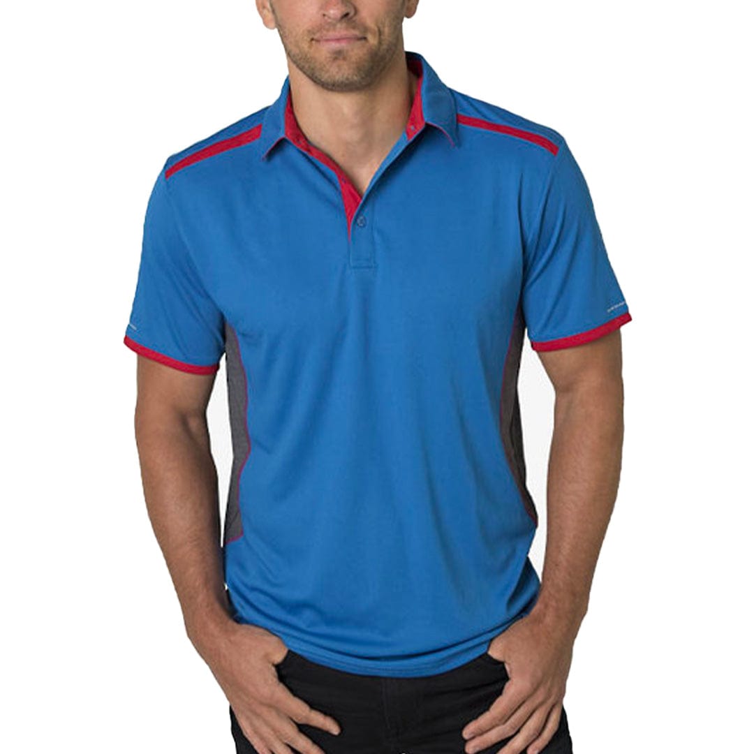 In Style Apparel Polos / Shirts Mid Royal/Charcoal Heather/Deep Red / S In Style Apparel Mens Polo Shirt BKP500