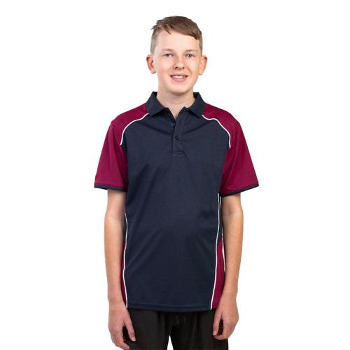In Style Apparel Polos / Shirts Navy/Burgundy/White / 6 In Style Apparel Kids Recycled Polo Shirt