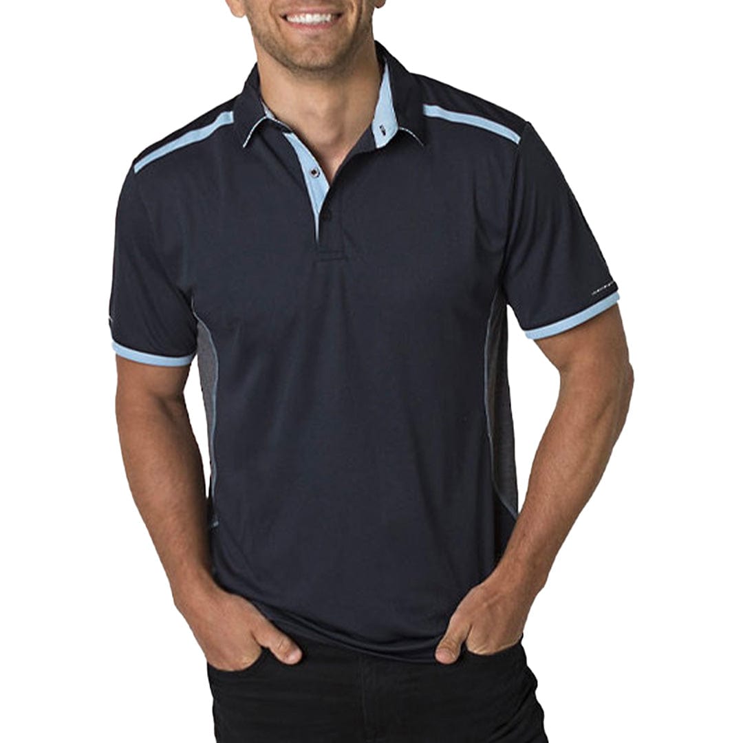In Style Apparel Polos / Shirts Navy/Charcoal Heather/Sky / S In Style Apparel Mens Polo Shirt BKP500