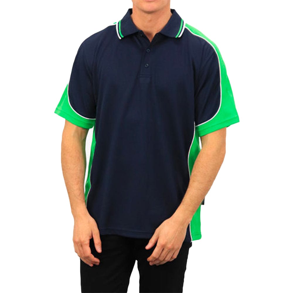 In Style Apparel Polos / Shirts Navy/Emerald/White / XS In Style Apparel Mens Polo Shirt