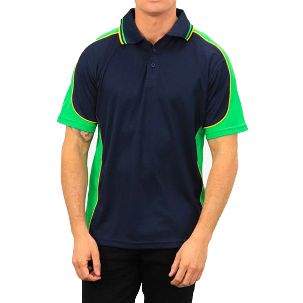 In Style Apparel Polos / Shirts Navy/Emerald/Yellow / XS In Style Apparel Mens Polo Shirt