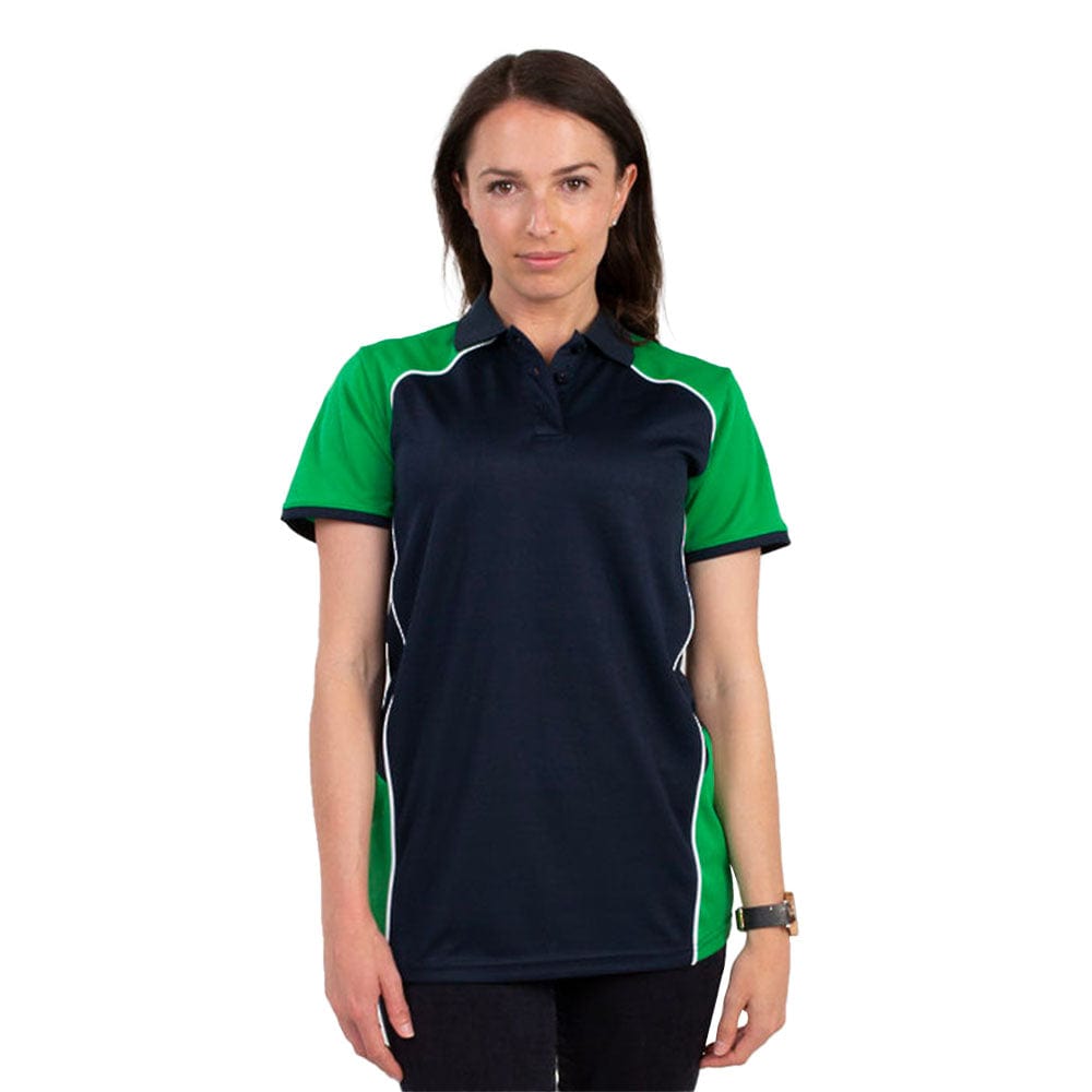 In Style Apparel Polos / Shirts Navy/Emeraldl/White / 8 In Style Apparel Womens Recycled Polo Shirt